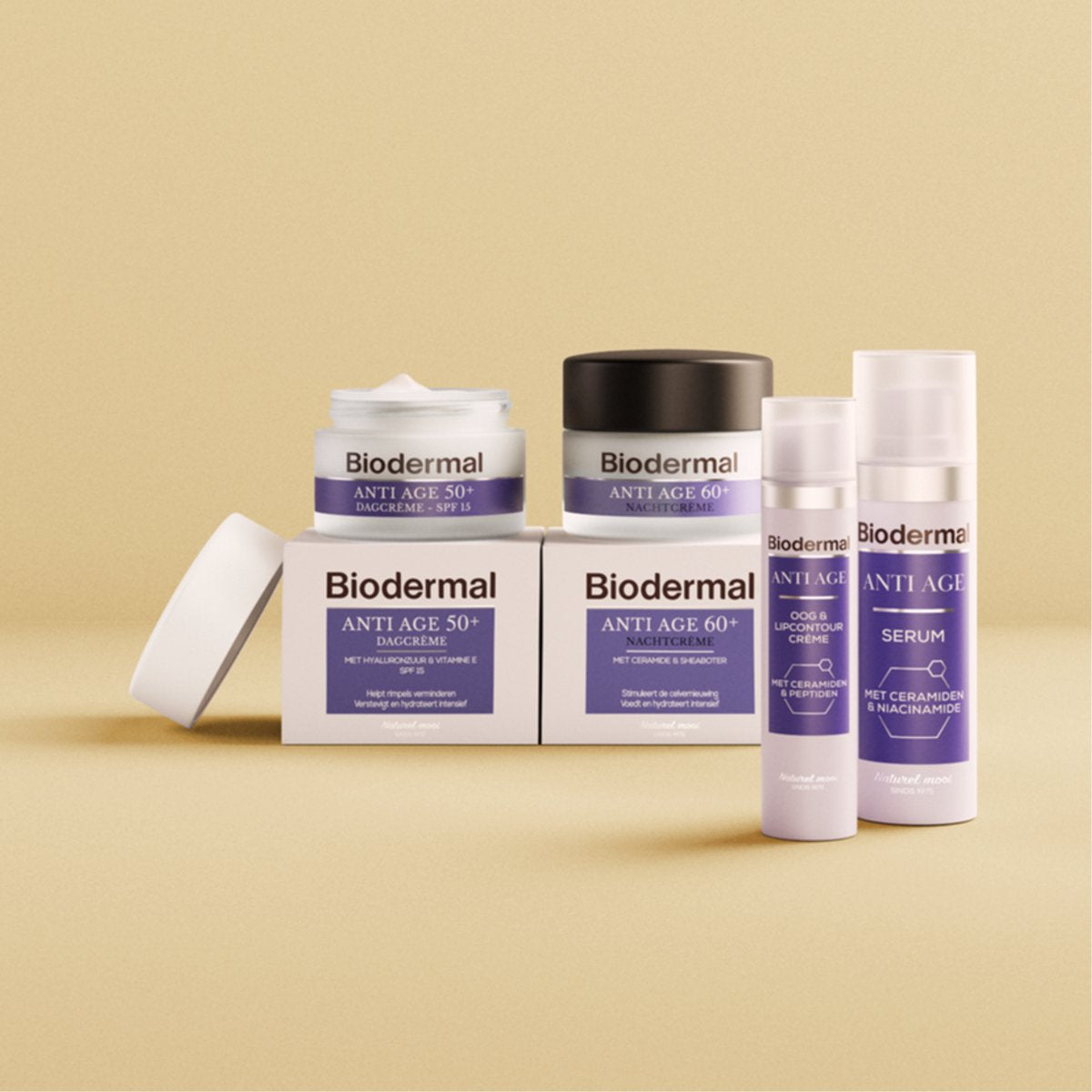 Biodermal Anti Age dagcrème 40+ - Dagcrème met hyaluronzuur en vitamine C - met SPF15 - anti rimpel creme vrouwen - 50ml