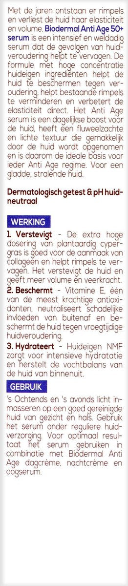 Biodermal Anti Age Gezichtserum - speciaal ontwikkeld tegen huidveroudering - 30ml