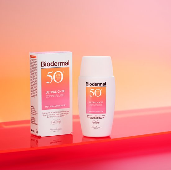 Biodermal Ultralichte Zonnefluide - Zonnebrand met SPF50+ - met hyaluronzuur - Zonnebrand gezicht