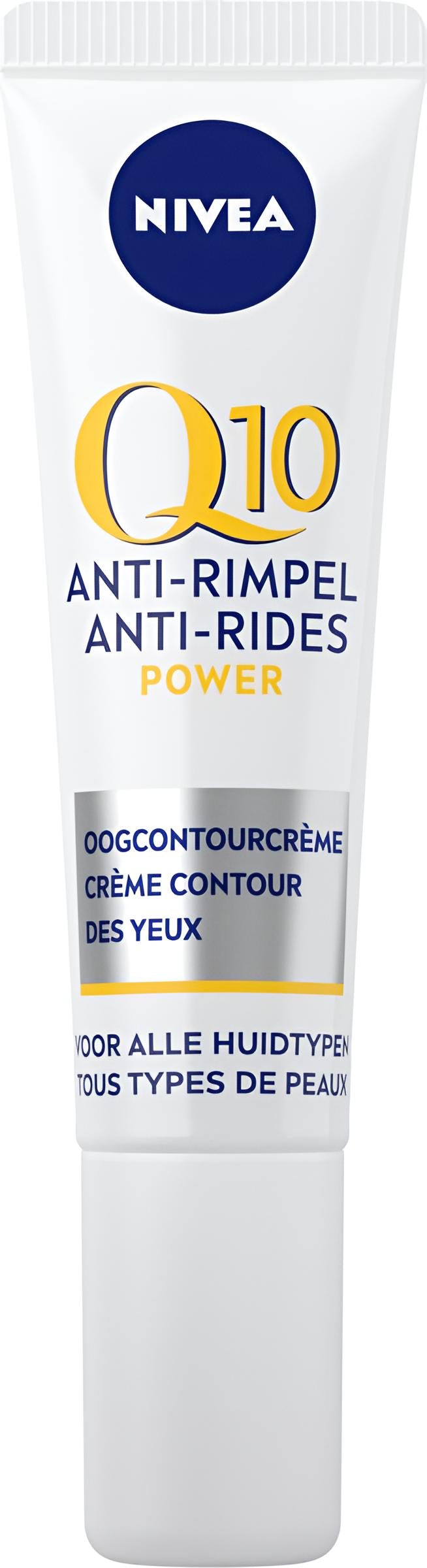 NIVEA Q10 POWER Oogcontourcrème - Alle huidtypen - Oogcrème met Q10 en creatine - Tegen Donkere Kringen en Wallen - Anti Rimpel Eye Cream - 15 ml