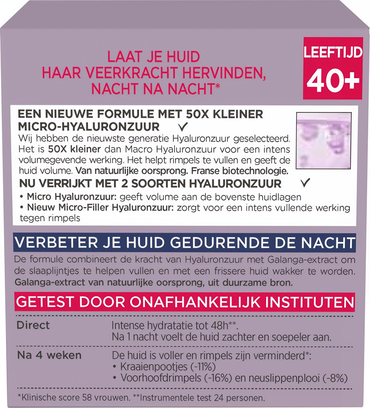 L’Oréal Paris Revitalift Filler Hyaluronzuur Nachtcrème Anti-veroudering - Nightcream - met Hyaluronzuur - voor meer Hydratatie en Volume - 50ml