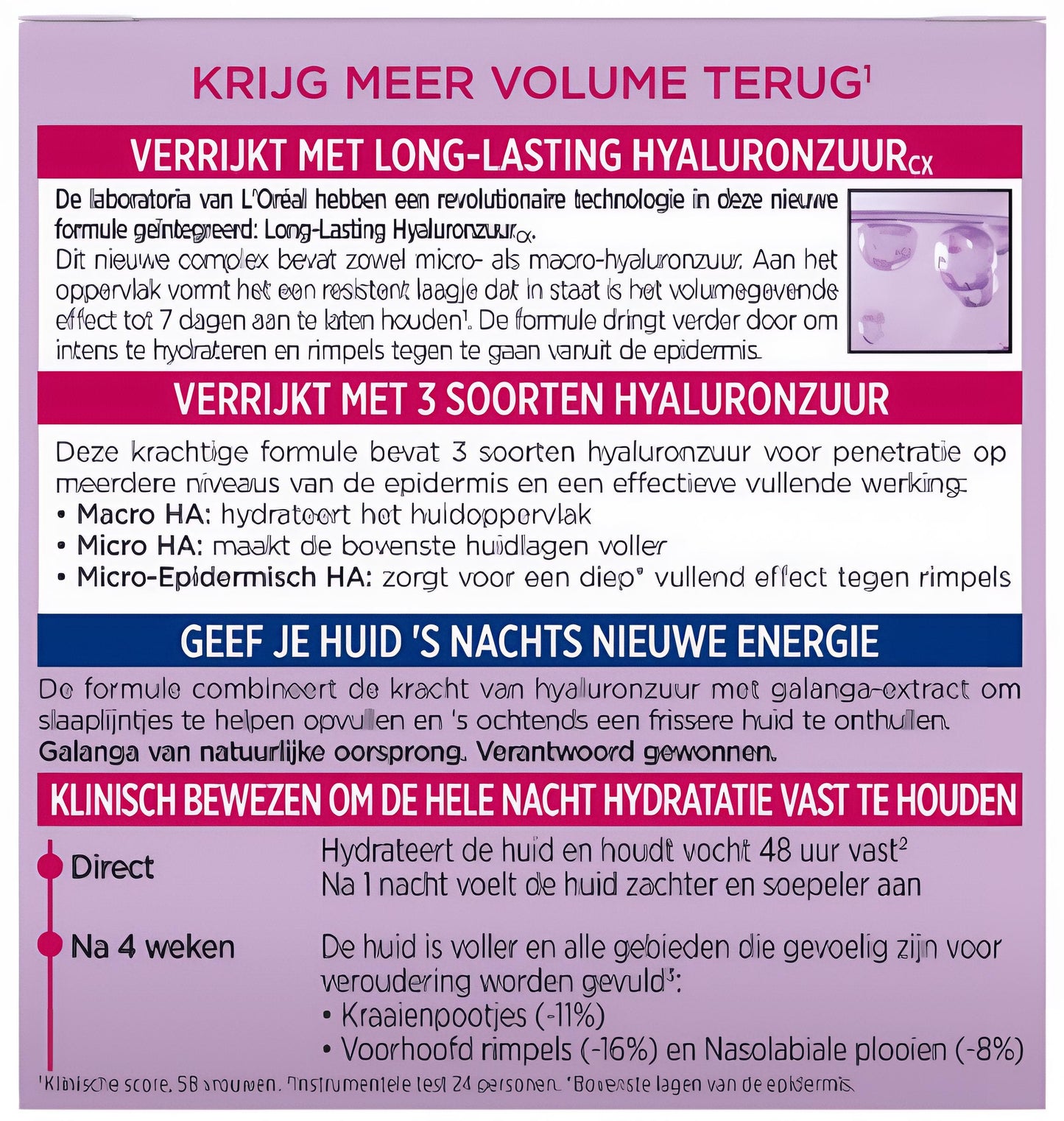 L’Oréal Paris Revitalift Filler Hyaluronzuur Nachtcrème Anti-veroudering - Nightcream - met Hyaluronzuur - voor meer Hydratatie en Volume - 50ml