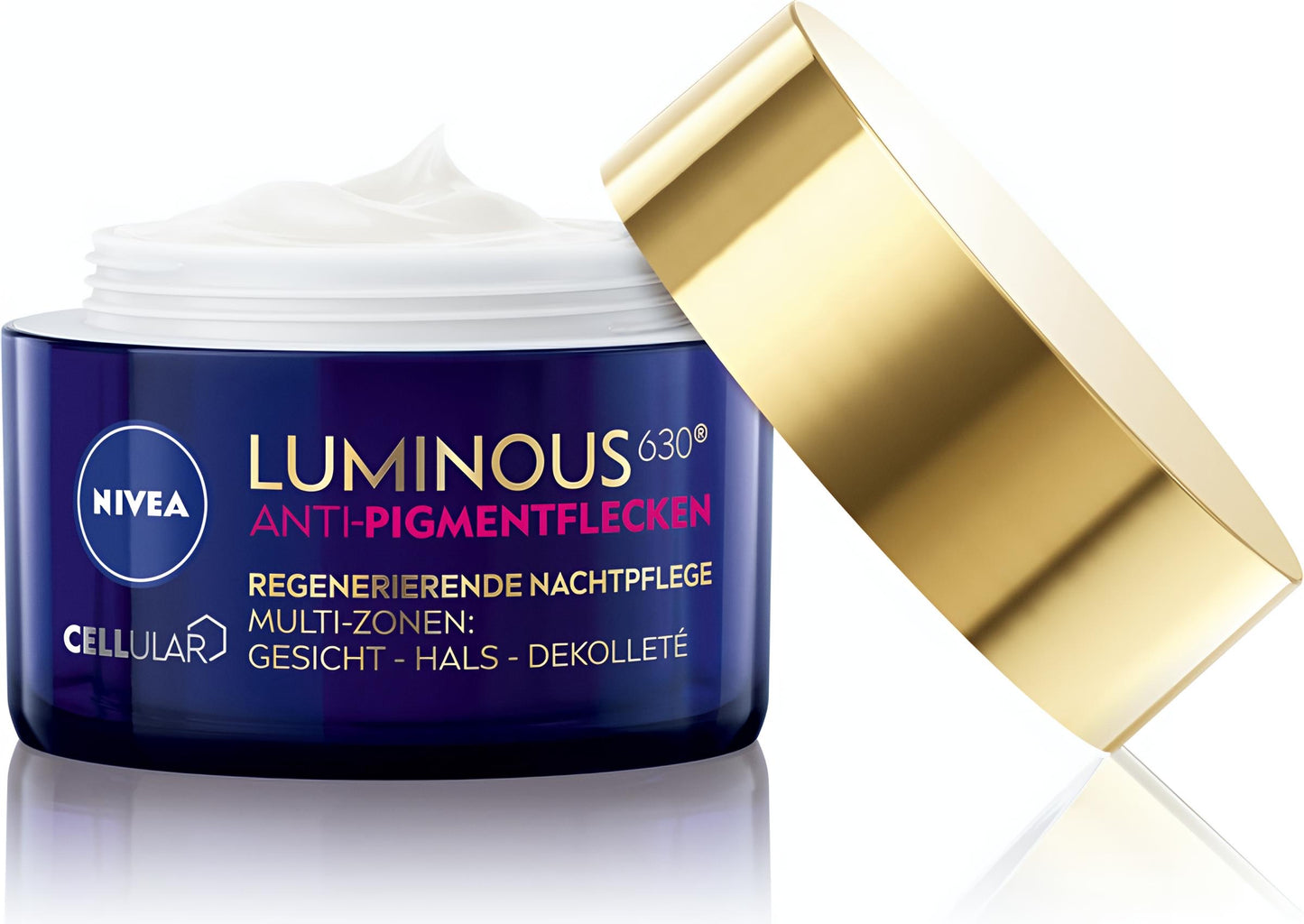 NIVEA Cellular LUMINOUS630 Anti-Spot Egaliserende Nachtcrème Gezicht - Anti-Pigmentvlekken Crème - Met Hyaluronzuur - 50 ml