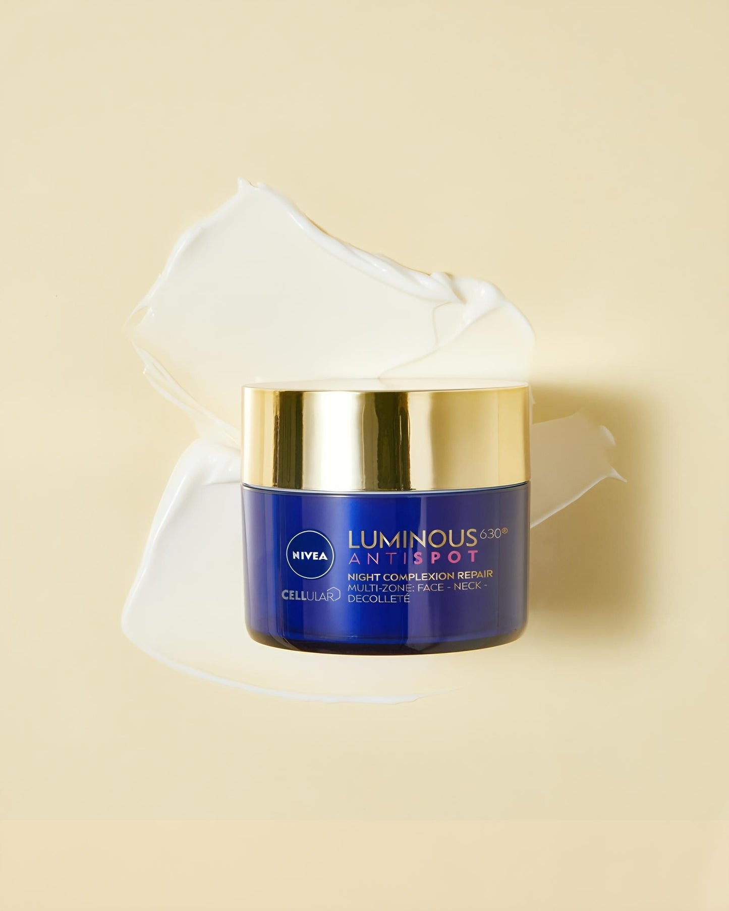 NIVEA Cellular LUMINOUS630 Anti-Spot Egaliserende Nachtcrème Gezicht - Anti-Pigmentvlekken Crème - Met Hyaluronzuur - 50 ml