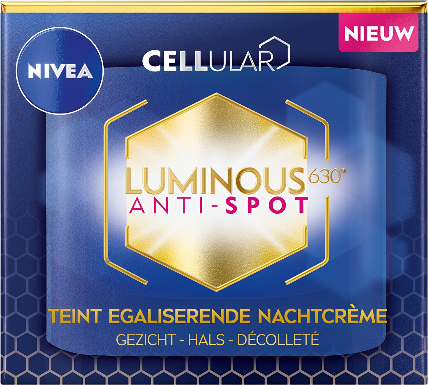 NIVEA Cellular LUMINOUS630 Anti-Spot Egaliserende Nachtcrème Gezicht - Anti-Pigmentvlekken Crème - Met Hyaluronzuur - 50 ml