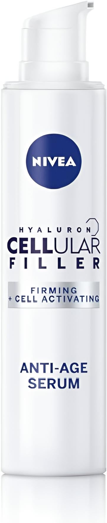 NIVEA Hyaluron Cellular Filler Verstevigend + Celactiverend Anti-Aging Serum (40 ml), Hydraterende Anti-Aging Crème, Krachtig Hyaluronzuur Anti-Aging Gezichtsserum