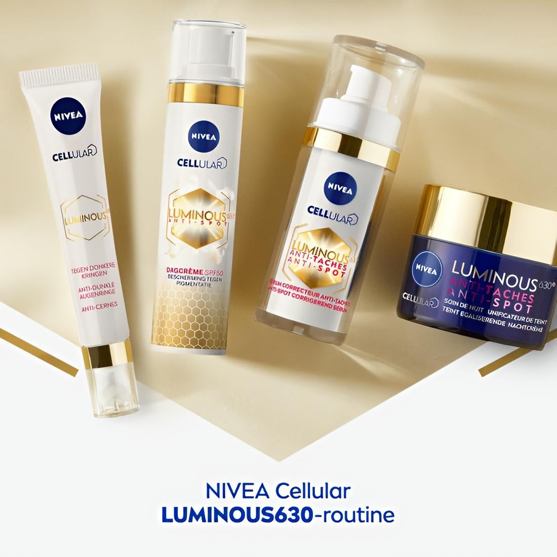 NIVEA CELLular LUMINOUS630 Oogcontourcrème - Oogcrème Donkere Kringen en Wallen en Anti rimpel - Alle huidtypen - Met hyaluronzuur en cafeïne - Eye Cream - 15 ml