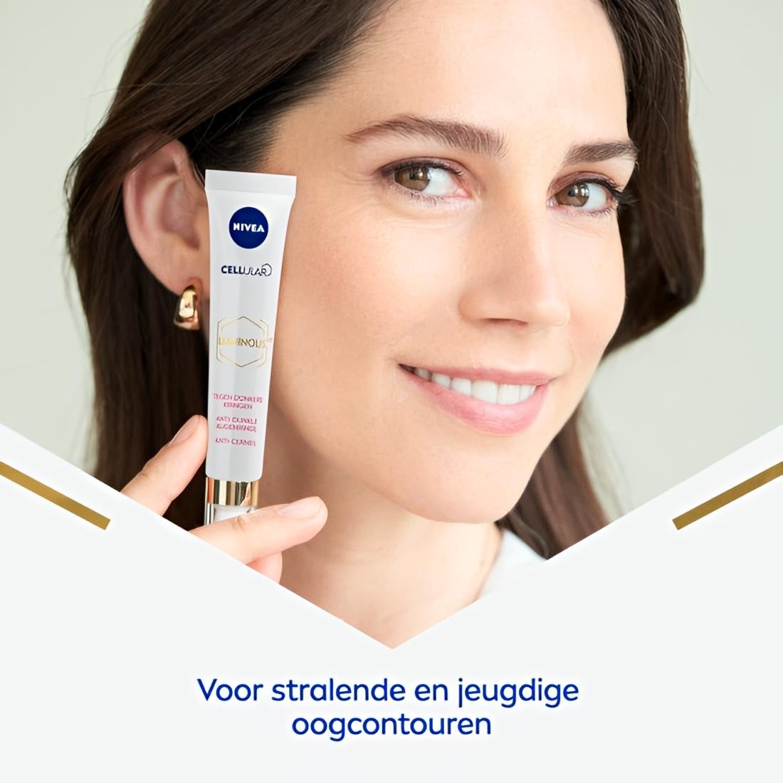 NIVEA CELLular LUMINOUS630 Oogcontourcrème - Oogcrème Donkere Kringen en Wallen en Anti rimpel - Alle huidtypen - Met hyaluronzuur en cafeïne - Eye Cream - 15 ml