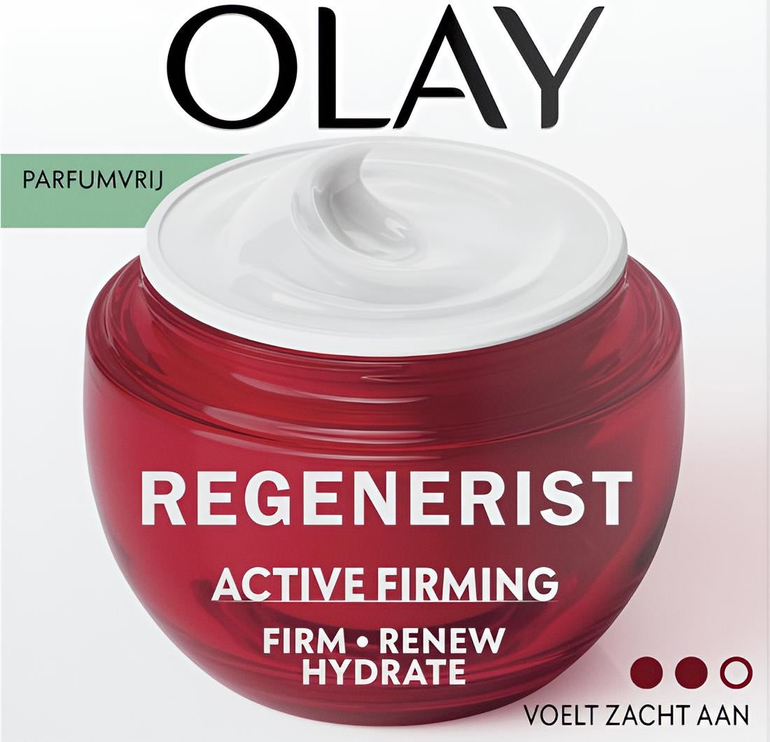 Olay Regenerist Dagcrème - Actief verstevigende hydraterende gezichtscrème met niacinamide - Parfumvrij - 50 ml