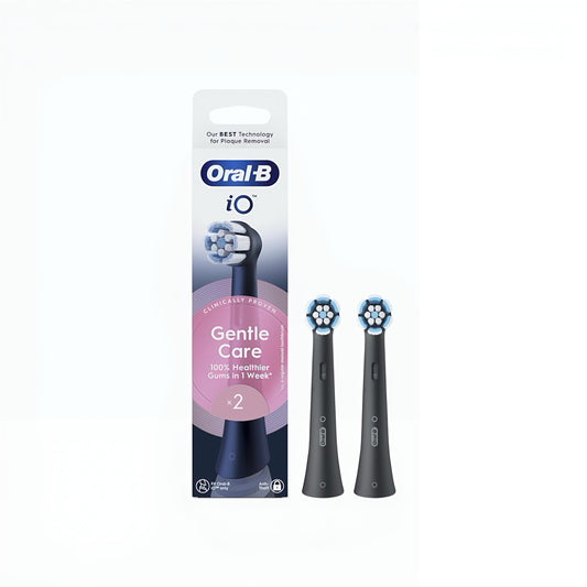 Oral-B io Gentle Care Originele opzetborstels - Voor Gevoelig Tandvlees - 2 stuks - Zwart