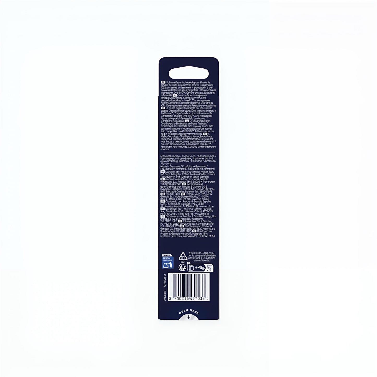 Oral-B io Gentle Care Originele opzetborstels - Voor Gevoelig Tandvlees - 2 stuks - Zwart