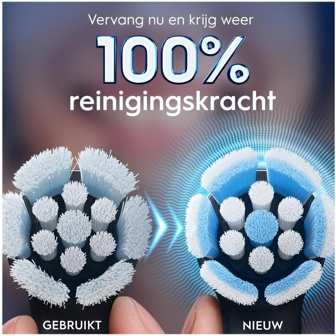 Oral-B io Gentle Care Originele opzetborstels - Voor Gevoelig Tandvlees - 2 stuks - Zwart