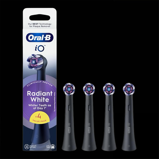 Oral-B Opzetborstels iO Radiant White Zwart - 4 stuks