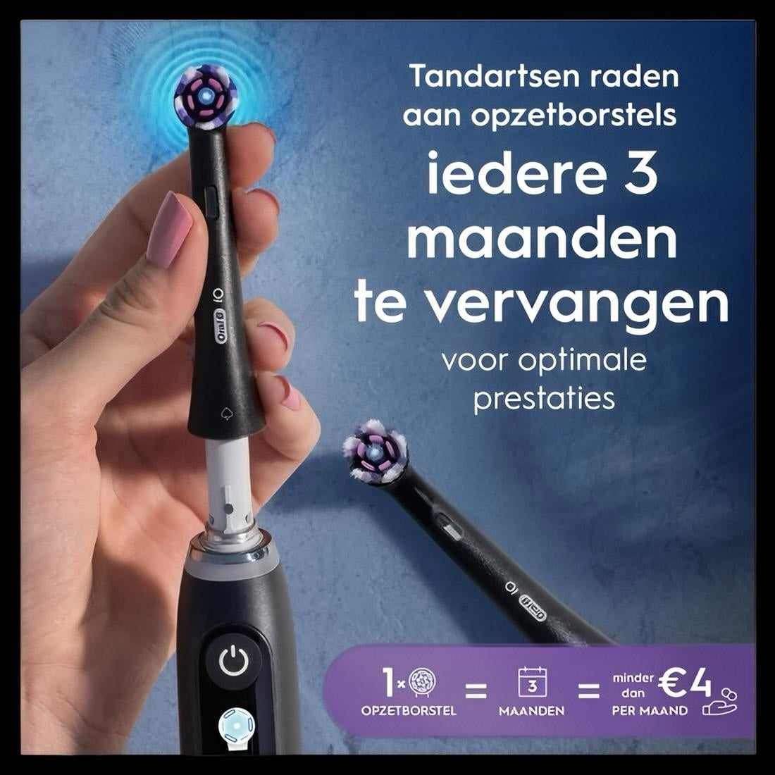 Oral-B Opzetborstels iO Radiant White Zwart - 4 stuks
