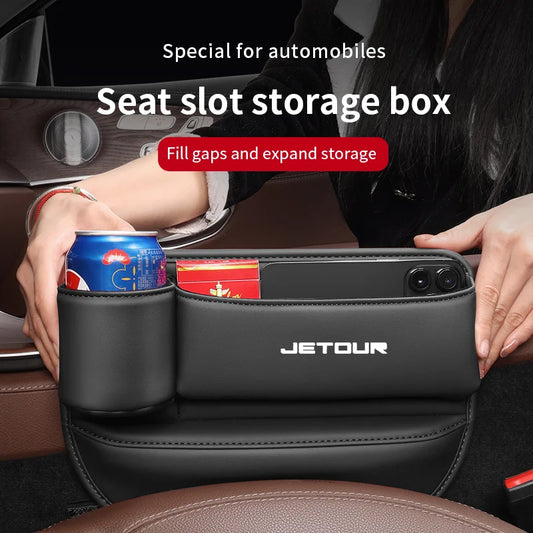 Auto-opbergbox en afwerkingsbox voor de ruimte tussen de lederen achterbank voor Chery Jetour X70 X70SM X90 X95 DASHING i-DM T2T3 Auto-opbergbox