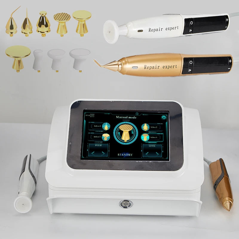 Nieuwe professionele 2-in-1 koudplasma-ozon-goud plasmapen voor het verwijderen van moedervlekken en het liften van oogleden.