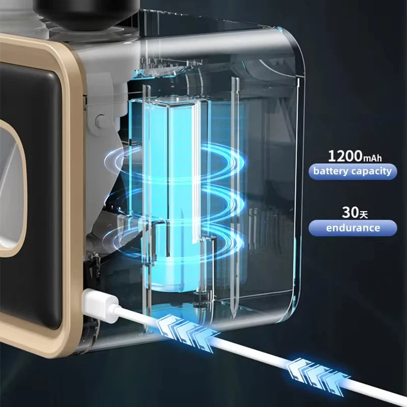 UV-tandenborstelhouder, dieptesterilisator, tandpastaknijper, energiezuinig, USB-opladen, sneldrogend, wandgemonteerd badkamerrek